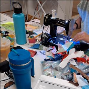 scrap quilting with a feather weight sewing machine