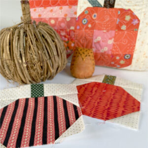 Simple pumpkin quilt block