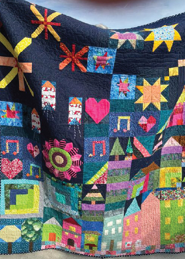 Summer Nights sampler quilt Beth