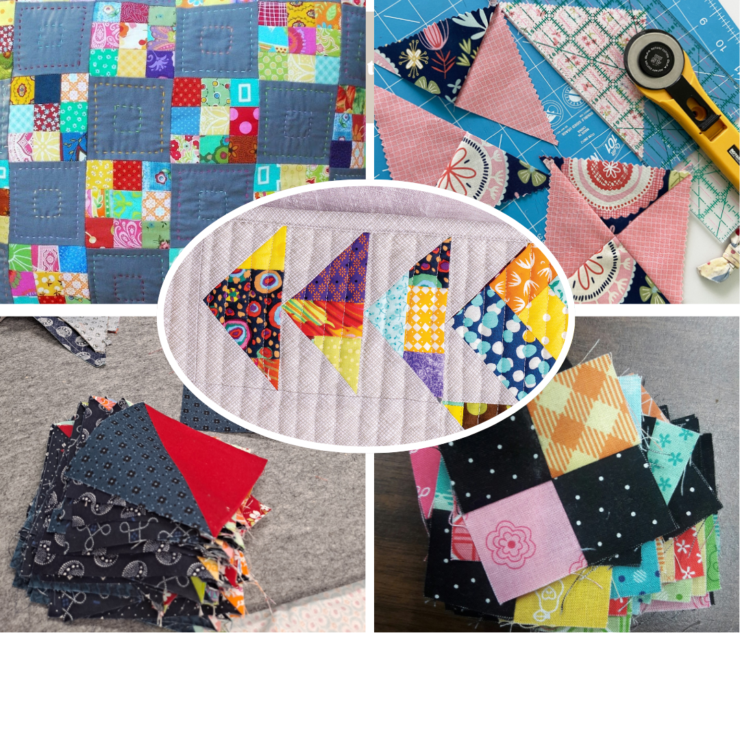 Collage of basic quilt blocks